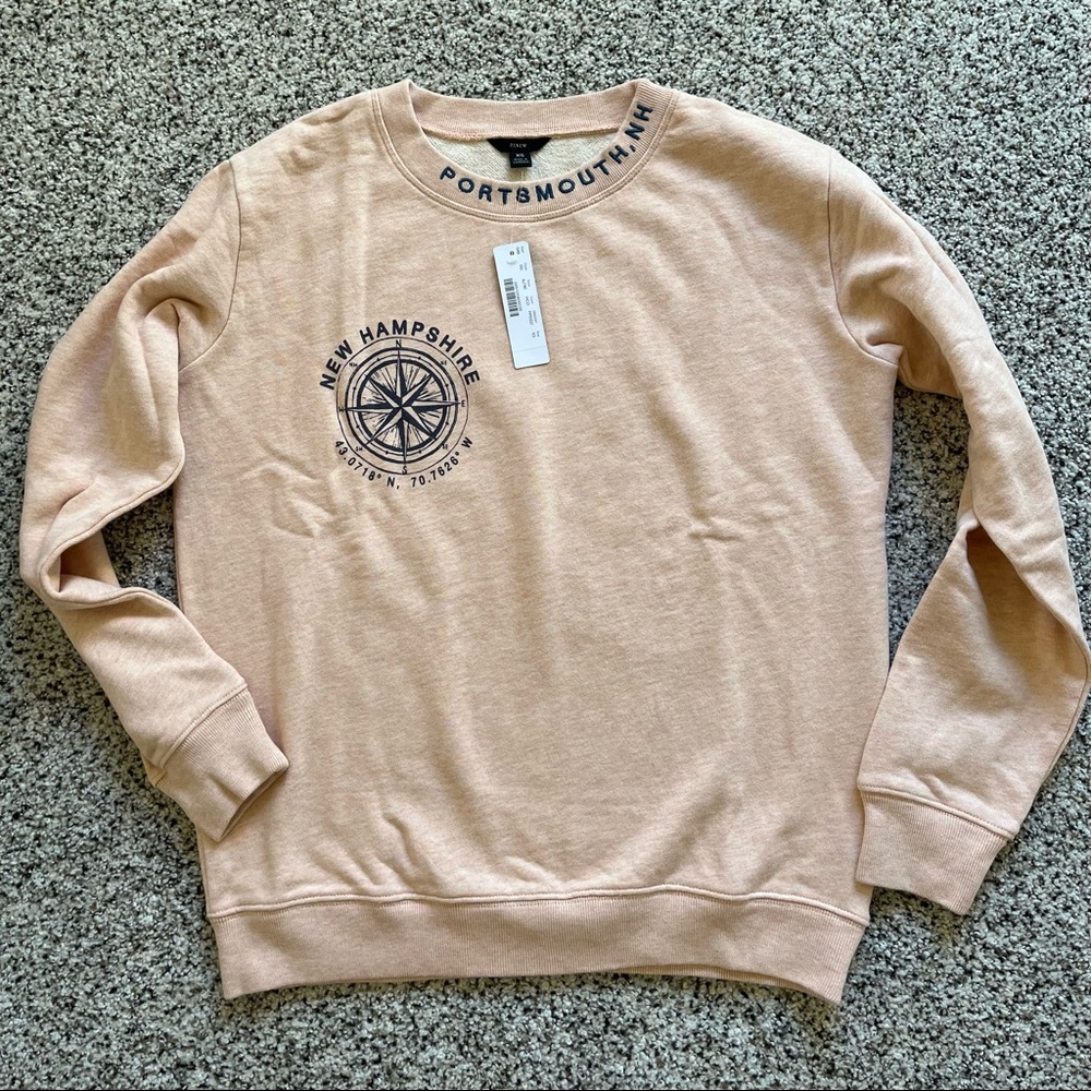 Jcrew graphic cotton sweatshirt XS NWT